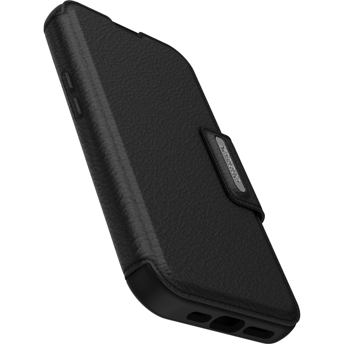 OtterBox Strada Series Folio with MagSafe for iPhone 15 in Shadow (Black)