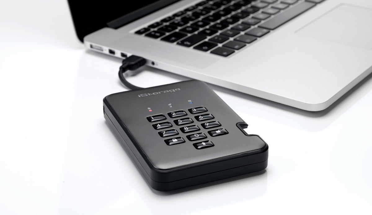 iStorage diskAshur PRO2 - Encrypted External hard drive in Graphite - 2 TB