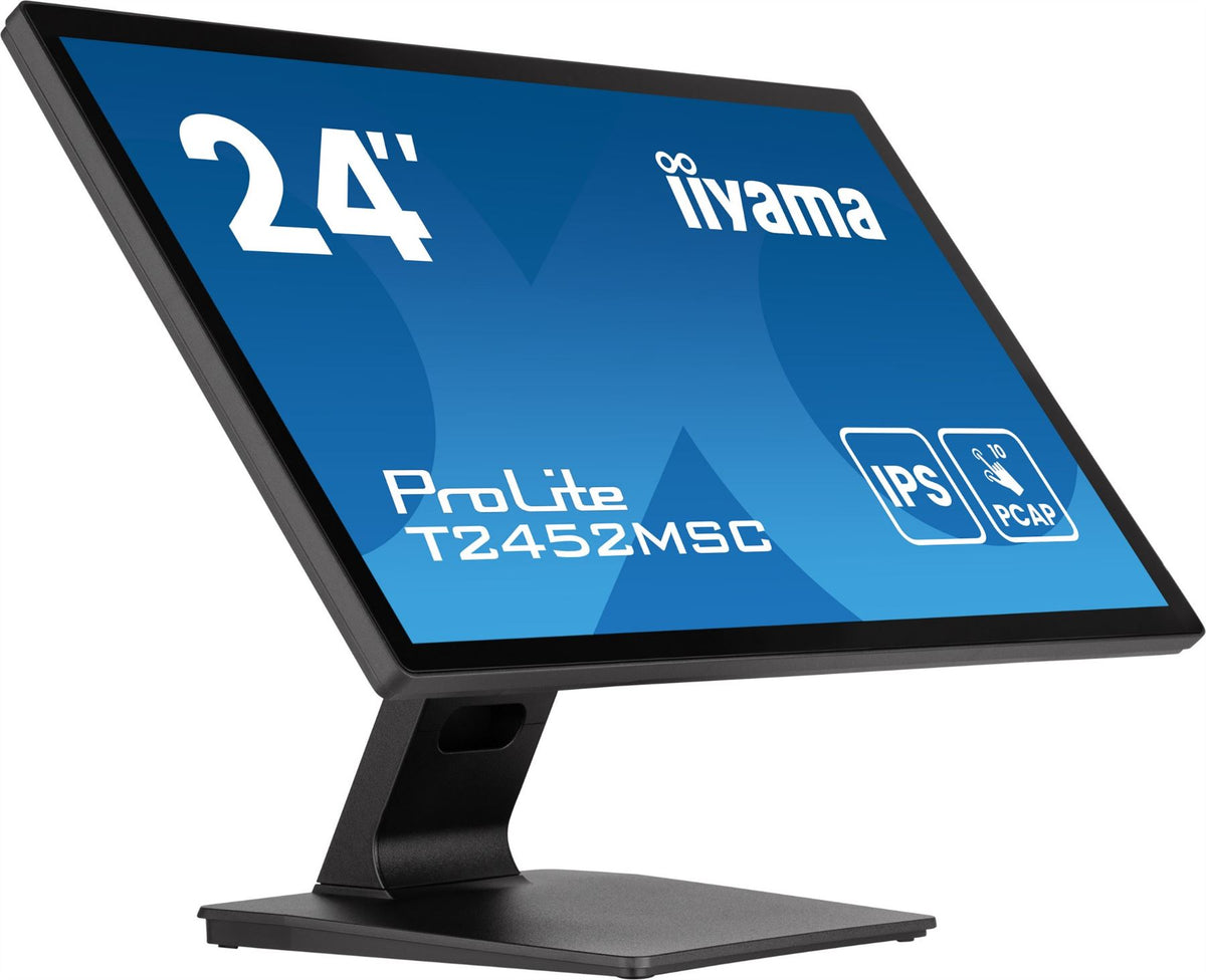 iiyama ProLite 23.8” PCAP 10pt touchscreen monitor featuring IPS panel technology, Edge-to-Edge glass design and anti Anti Glare coating