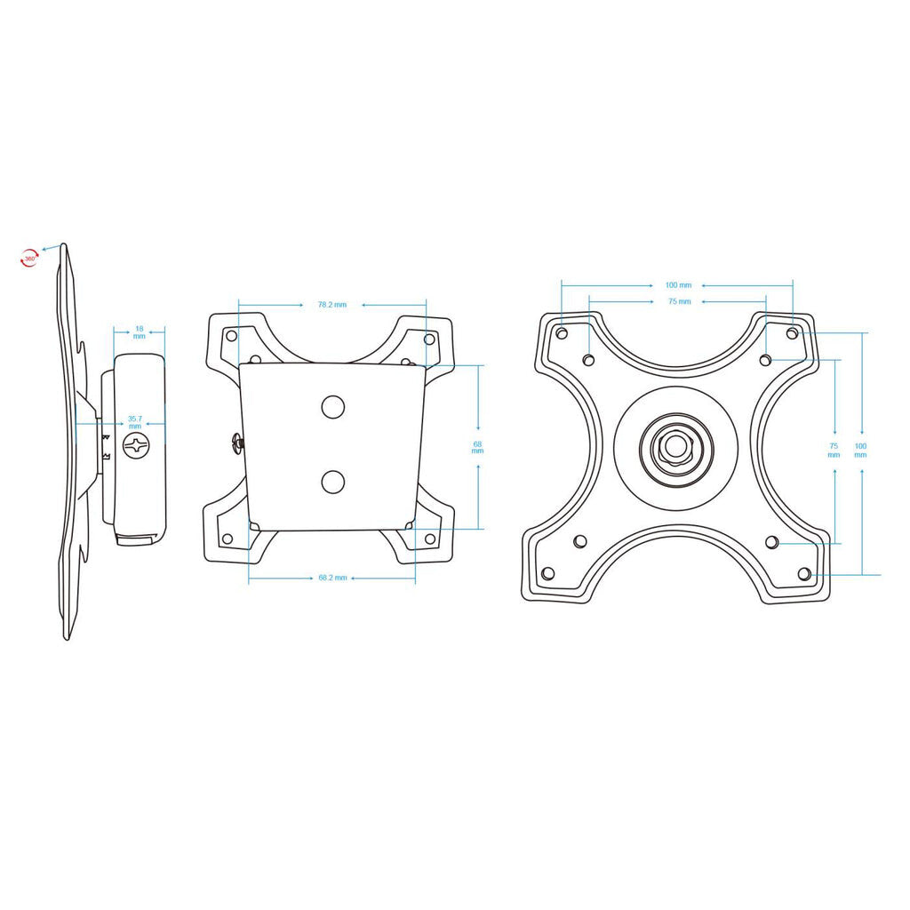 Manhattan 422840 - Wall monitor/TV mount for 25.4 cm (10") to 55.9 cm (22")