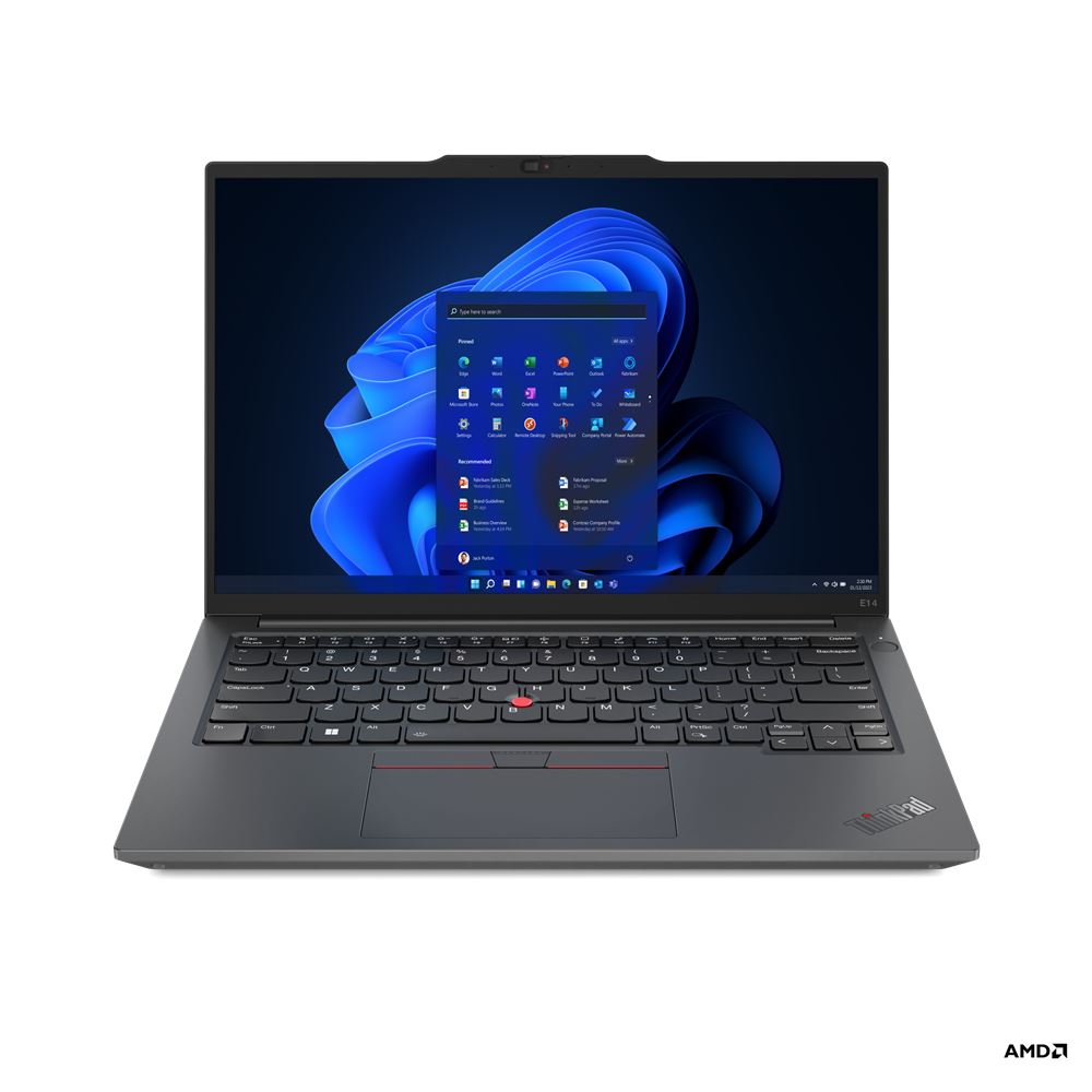 Lenovo ThinkPad E14 14&quot; Laptop - AMD Ryzen 5 7530U - 8 GB DDR4-SDRAM - 256 GB SSD - Windows 11 Pro - Black