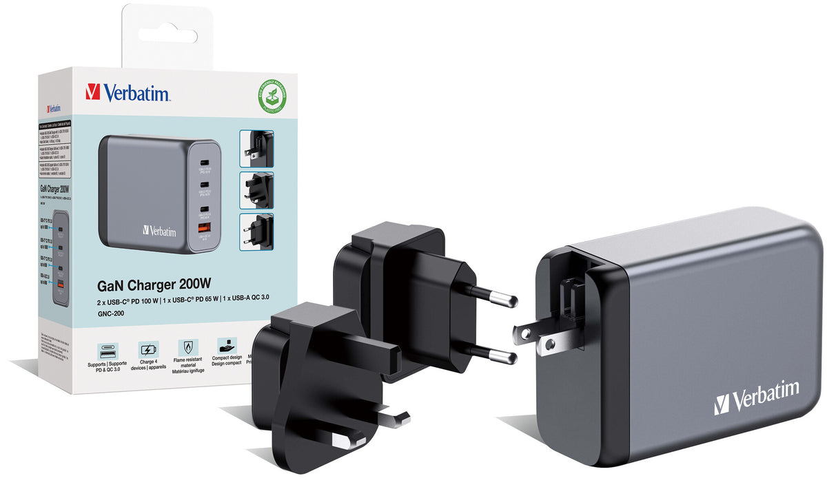 Verbatim GNC-200 GaN Charger