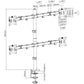 Manhattan 461566 - Desk monitor mount for 33 cm (13") to 81.3 cm (32")