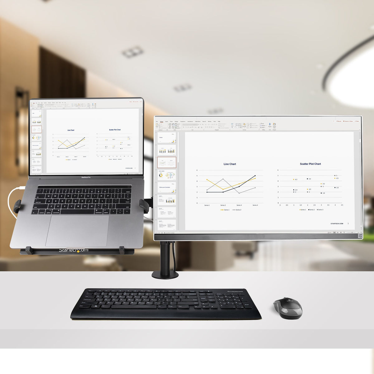 StarTech.com A2-LAPTOP-DESK-MOUNT - Desk monitor / laptop mount for 33 cm (13") to 86.4 cm (34")