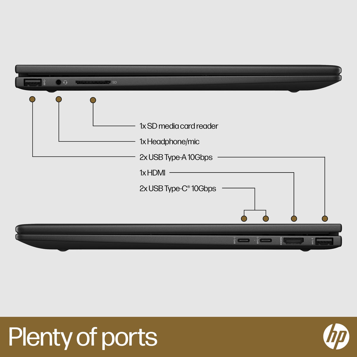 HP ENVY x360 Hybrid (2-in-1) - 39.6 cm (15.6&quot;) - Touchscreen - AMD Ryzen™ 5 7530U - 8 GB LPDDR4x-SDRAM - 512 GB SSD - Wi-Fi 6E - Windows 11 Home - Black