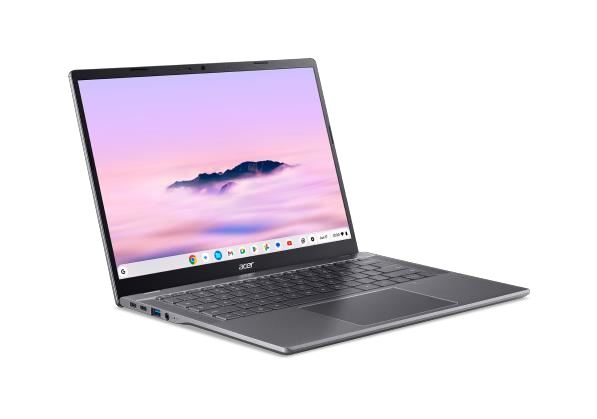 Acer Chromebook Plus 514 CBE594-2-TCO-340Q Intel Core 3 100U 35.6 cm (14") WUXGA 8 GB LPDDR5x-SDRAM 256 GB SSD Wi-Fi 7 (802.11be) ChromeOS Grey