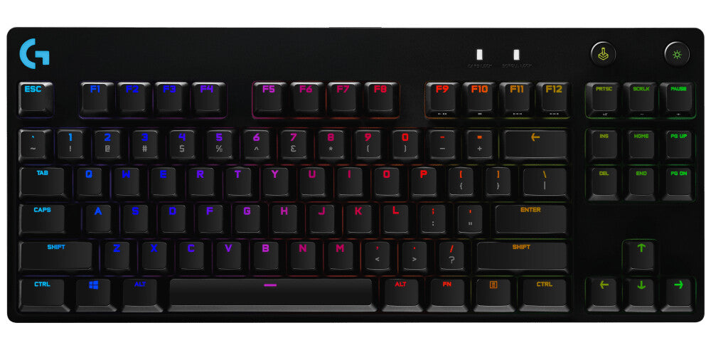 Logitech G - G PRO TKL - USB Wired RGB Mechanical Gaming Keyboard in Black (QWERTY UK)