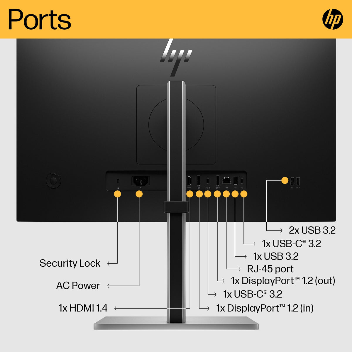 HP E24U G5 - 60.5 cm (23.8") - 1920 x 1080 pixels Full HD LCD Monitor