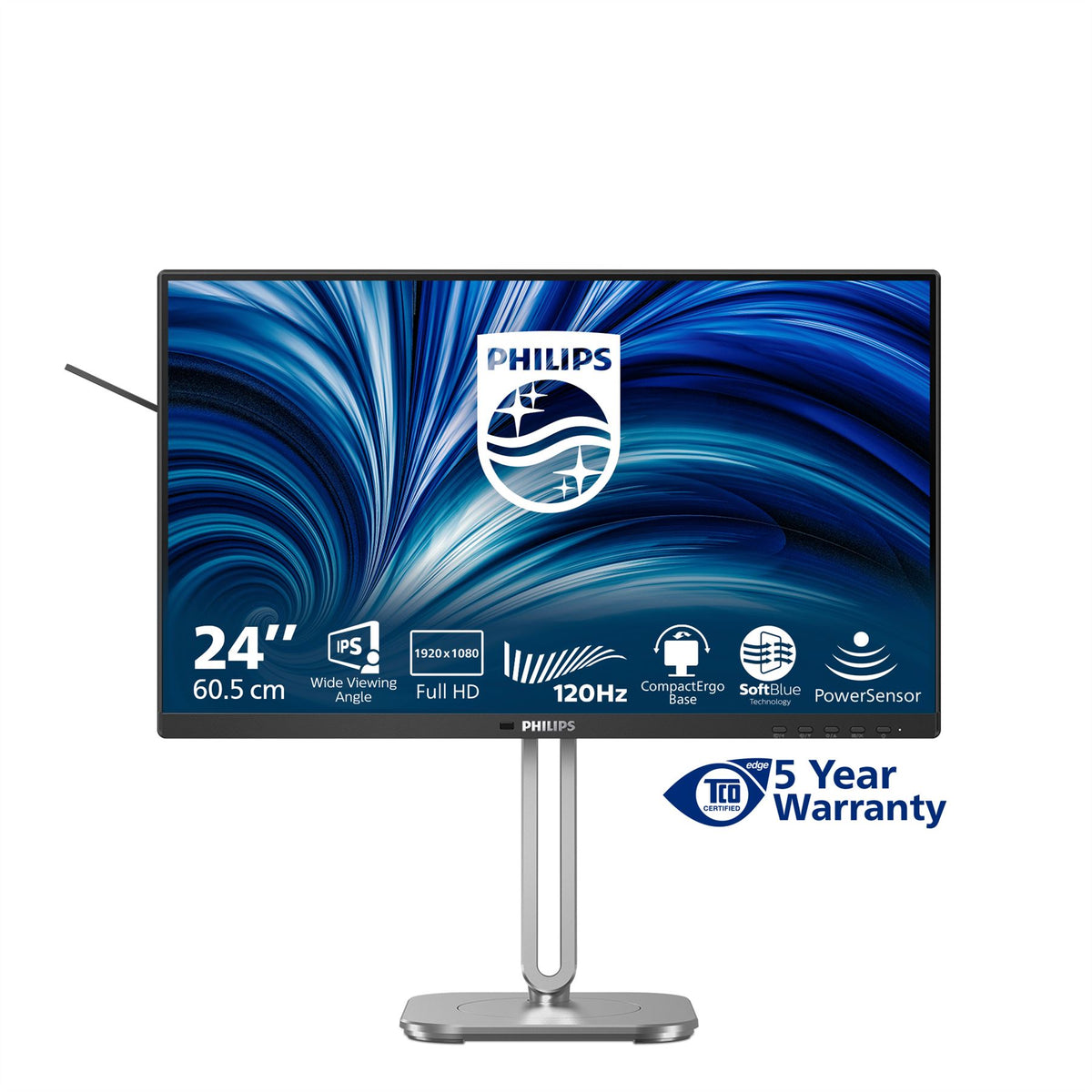 Philips 4000 series 24B2N4200/00 computer monitor 60.5 cm (23.8") 1920 x 1080 pixels Full HD LCD Grey