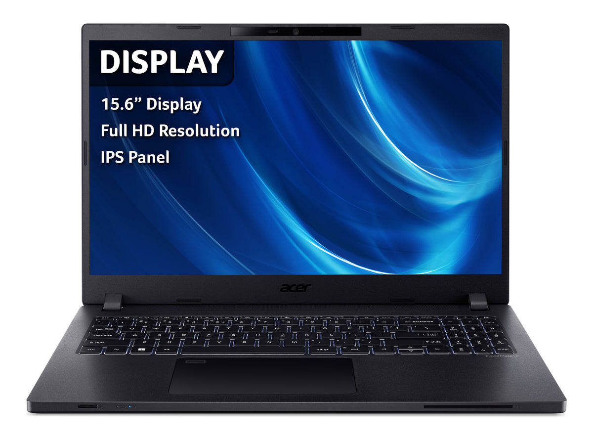 Acer TravelMate P2 Laptop - 39.6 cm (15.6") - Intel® Core™ i3-1215U - 8 GB DDR4-SDRAM - 256 GB SSD - Wi-Fi 6 - Windows 11 Home - Black