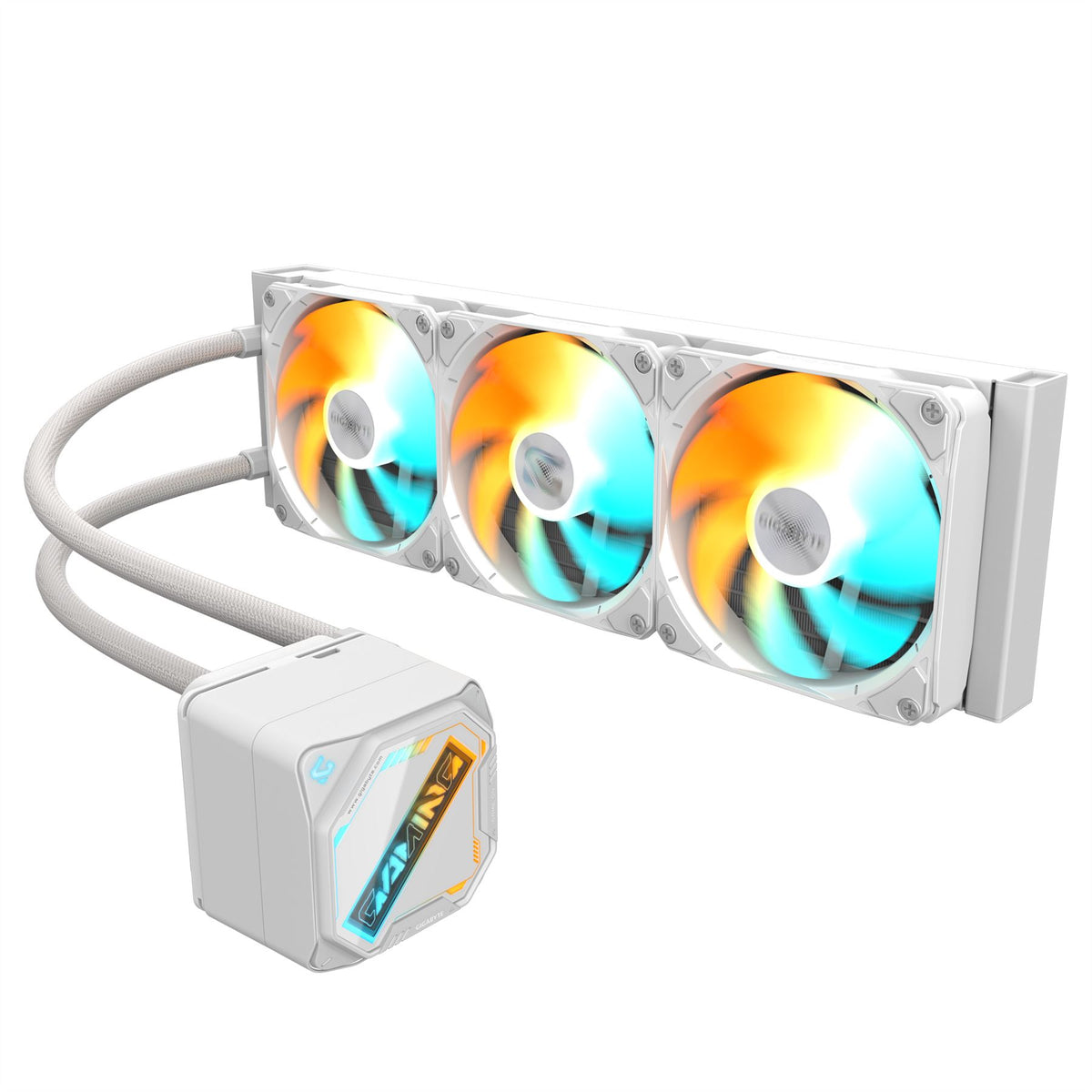 GIGABYTE GAMING 360 ICE Liquid CPU Cooler- 3x120mm ARGB Fans, slide-in interlocking mechanism, DAISY-CHAIN, Intel LGA 1851 and AMD AM5 Compatible