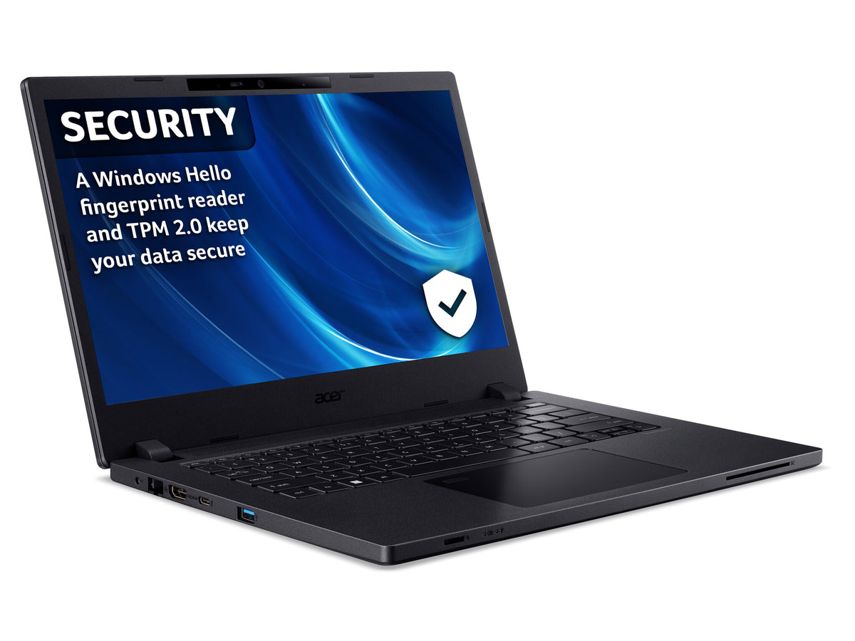Acer TravelMate P2 Laptop - 35.6 cm (14") - Intel® Core™ i7-1255U - 16 GB DDR4-SDRAM - 512 GB SSD - Wi-Fi 6 - Windows 11 Pro - Black