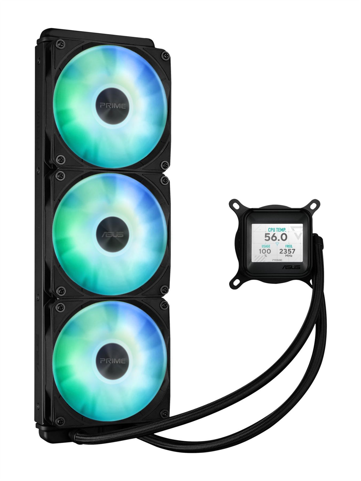 ASUS Prime LC 360 ARGB LCD - All-in-one Liquid Processor Cooler in Black - 360mm