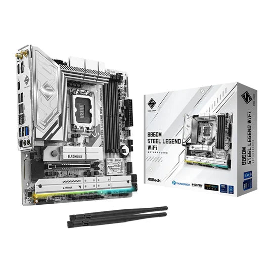 Asrock B860M Steel Legend WiFi micro ATX motherboard - Intel B860 LGA 1851