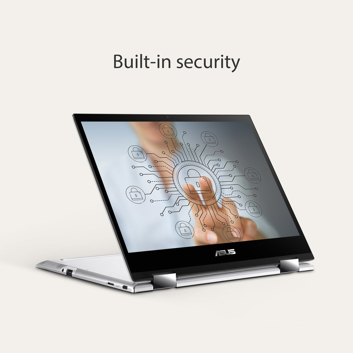 ASUS Chromebook Flip CM3 - 30.5 cm (12") - Touchscreen - MediaTek MT8192 - 4 GB LPDDR4x-SDRAM - 128 GB eMMC - Wi-Fi 5 - ChromeOS - Silver