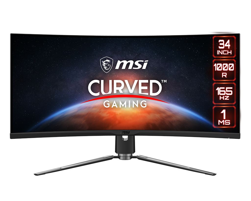 MSI MPG Artymis 343CQR 86.4 cm (34&quot;) 3440 x 1440 pixels UltraWide Quad HD LCD Black Monitor