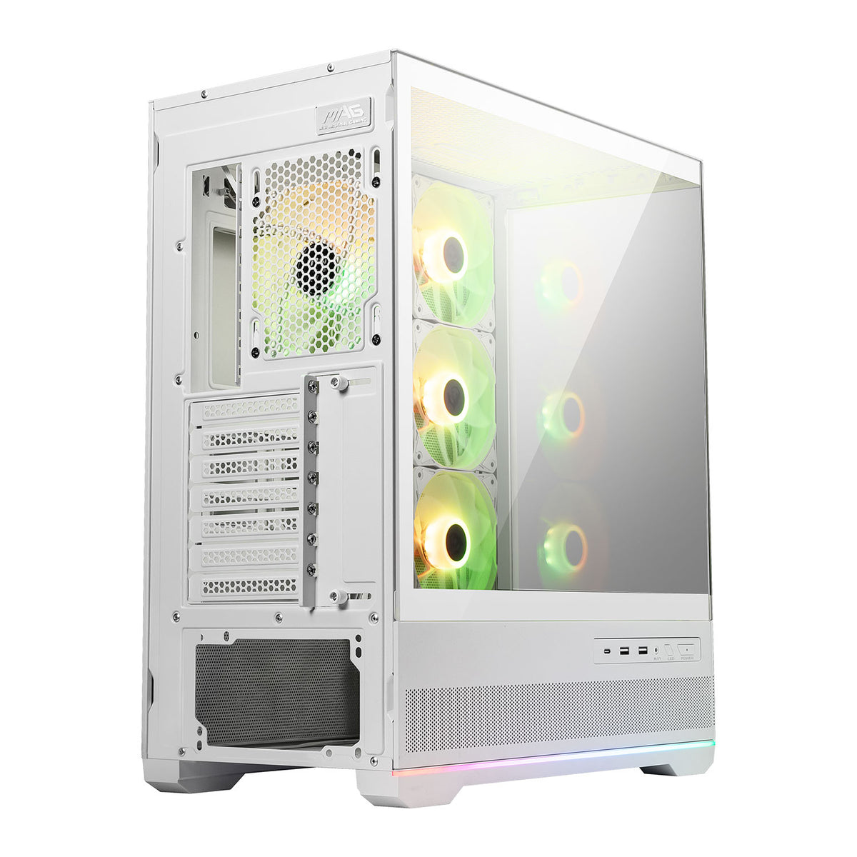 MSI MAG PANO 110R PZ - Tempered Glass ATX Mid-Tower in White