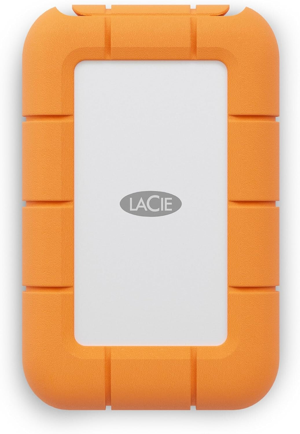 LaCie Rugged Mini - USB-C External HDD in Grey / Orange - 1 TB