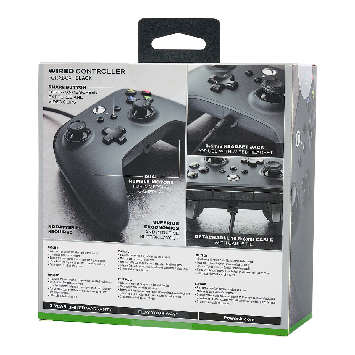 PowerA Wired Controller for Xbox Series S|X in Black
