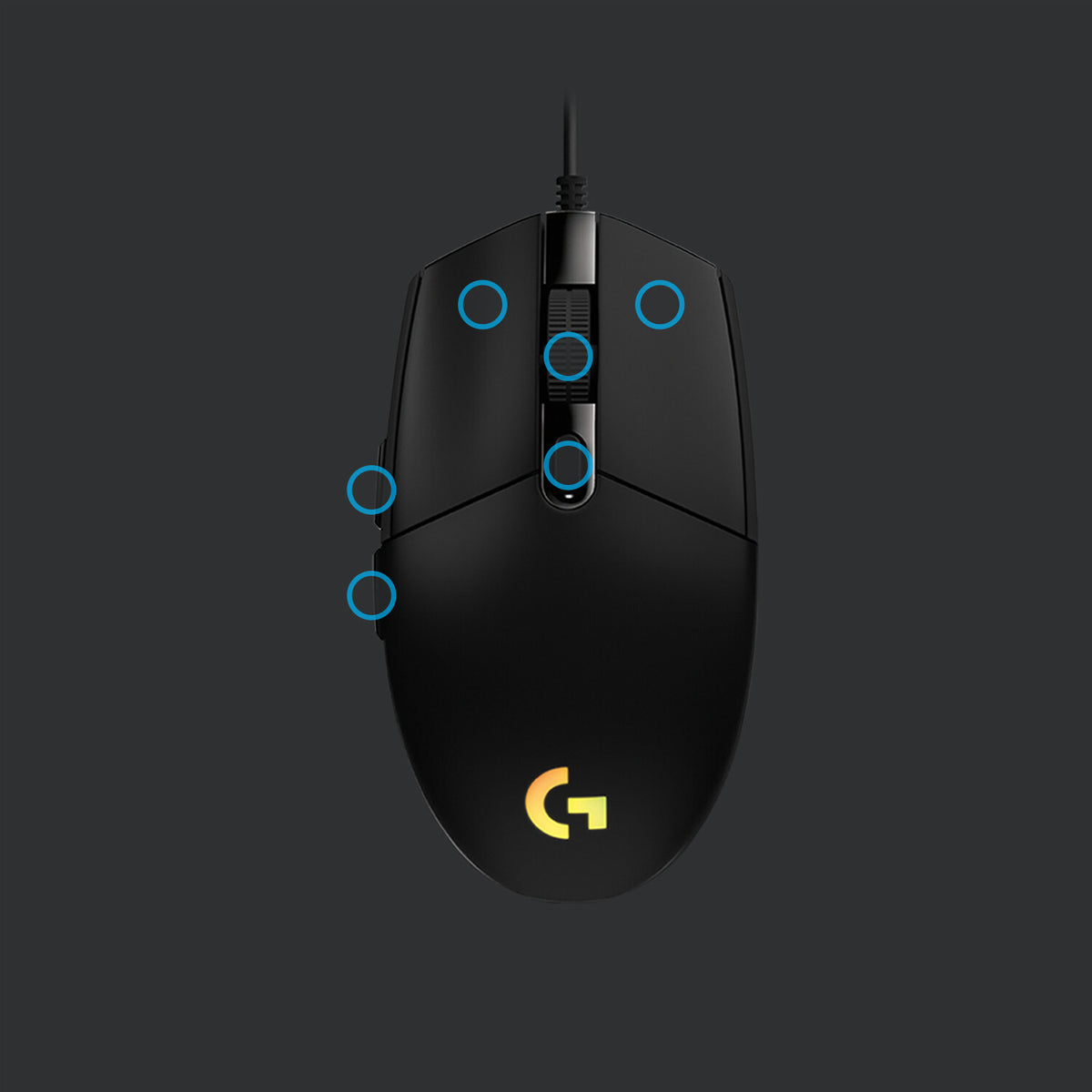 Logitech G - G203 LIGHTSYNC Gaming Mouse in Black - 8,000 DPI
