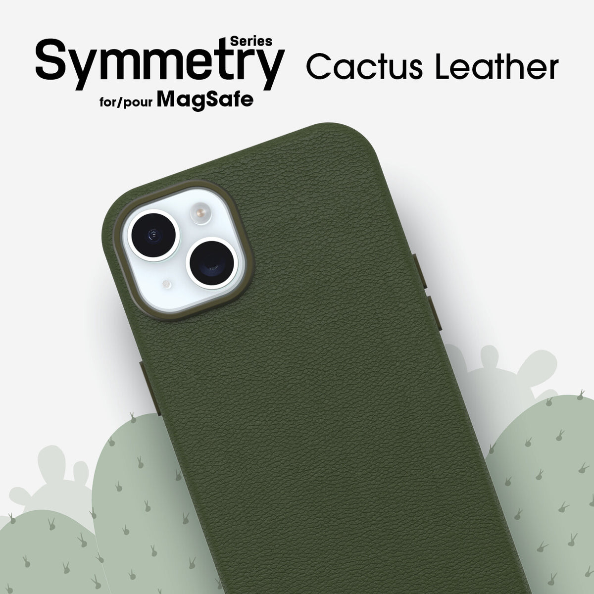 OtterBox Symmetry Cactus with MagSafe for iPhone 14 Plus / 15 Plus in Cactus Grove