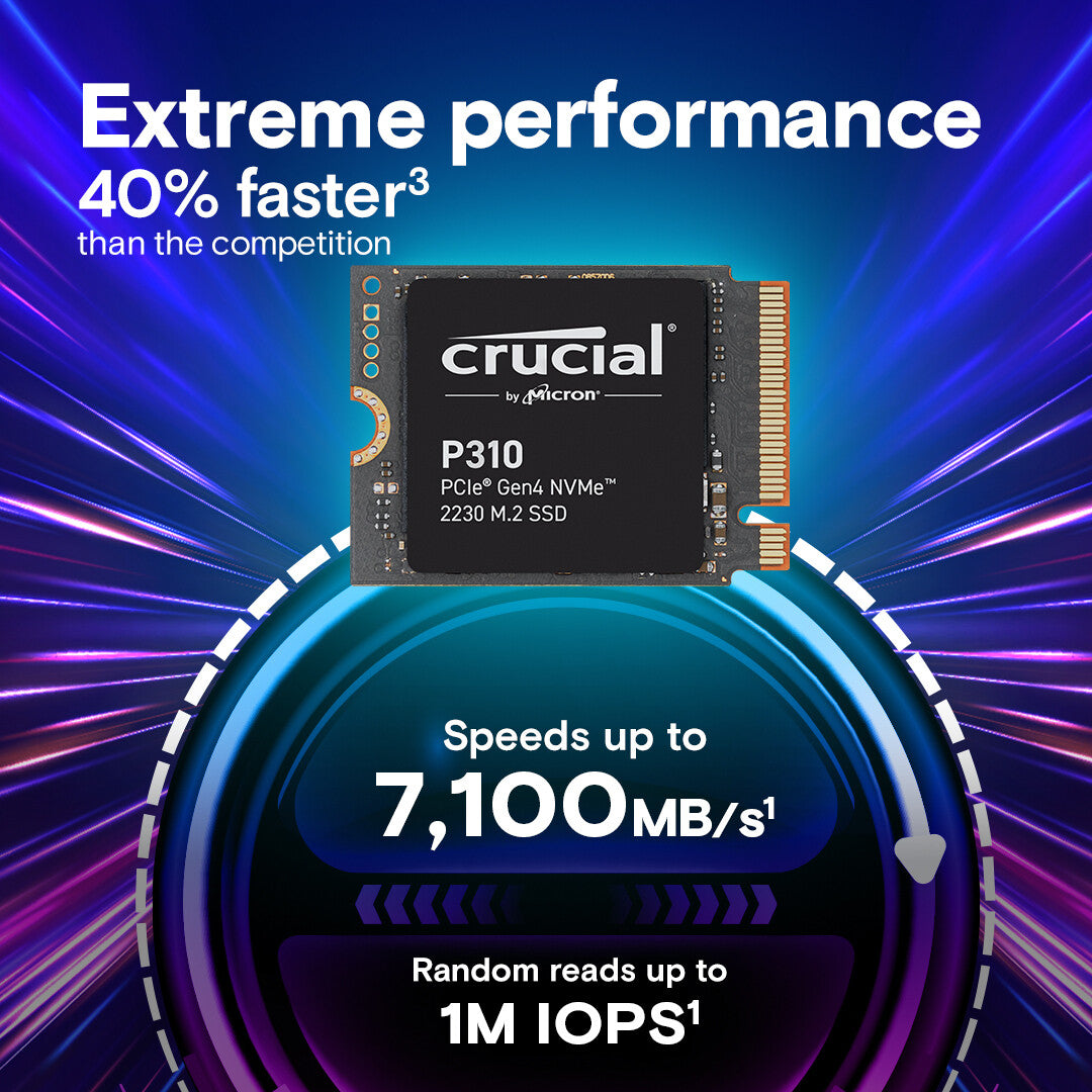 Crucial P310 - PCIe Gen4 NVMe 2230 M.2 SSD - 1 TB