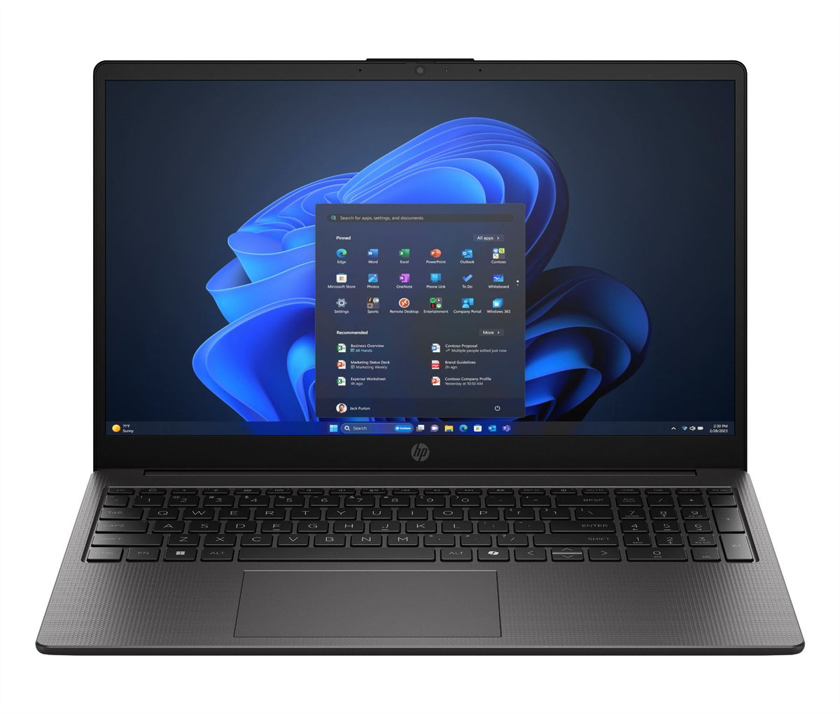 HP 250R G10 Intel Core 5 120U Laptop 39.6 cm (15.6") Full HD 8 GB DDR5-SDRAM 256 GB SSD Wi-Fi 6 (802.11ax) Windows 11 Home Black