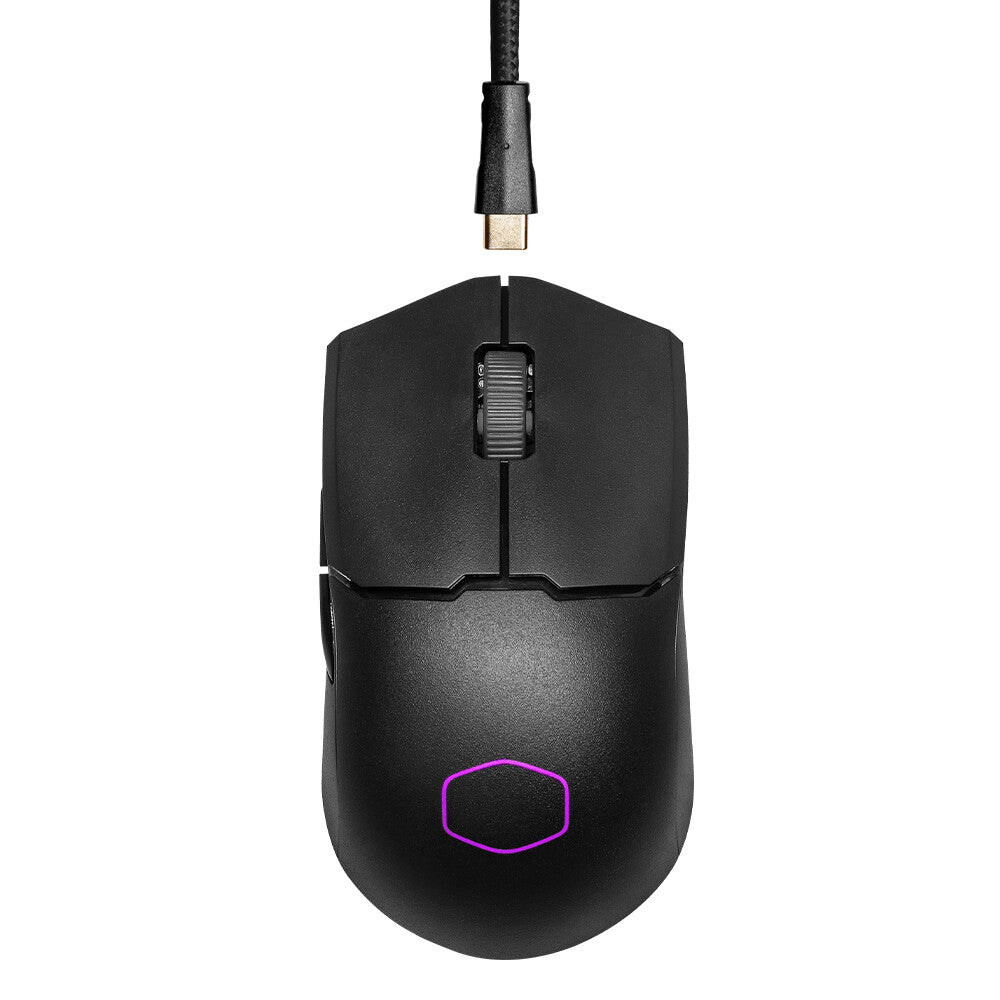 Cooler Master MM712 - RF Wireless + Bluetooth + USB Type-A Optical Mouse in Black - 19,000 DPI