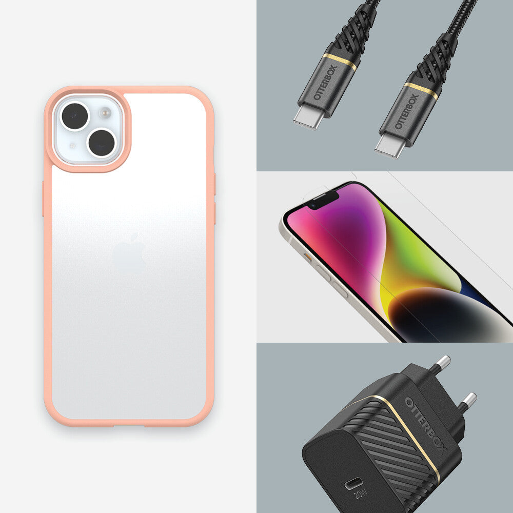 OtterBox React Series for iPhone 15 Plus in Peach Perfect