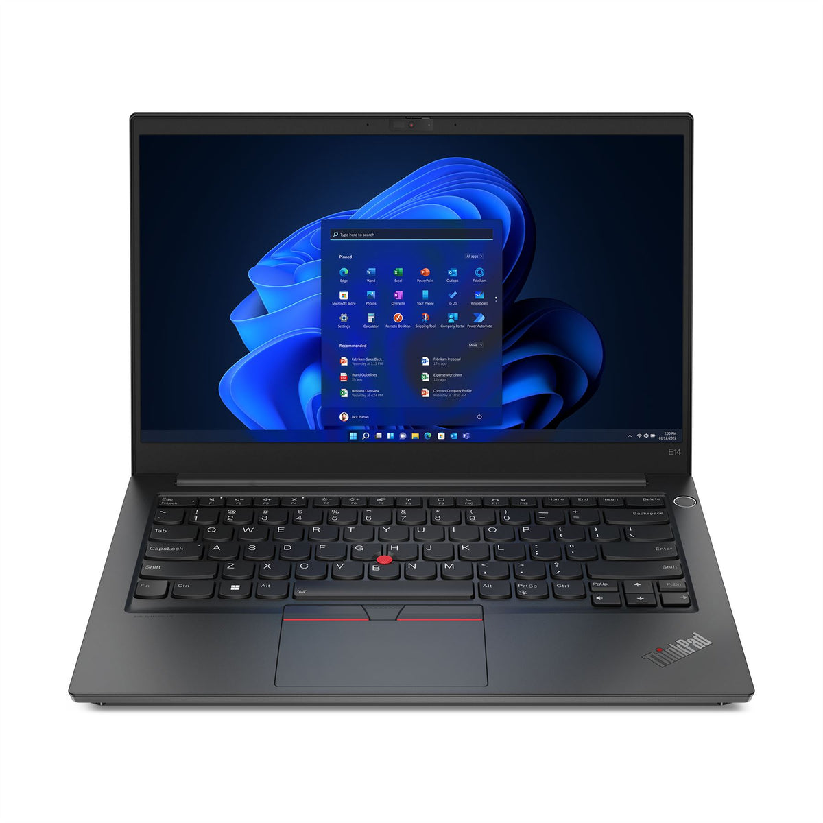 Lenovo ThinkPad E14 Gen 4 (Intel) Intel� Core i7 i7-1255U Laptop 35.6 cm (14") Full HD 8 GB DDR4-SDRAM 256 GB SSD Wi-Fi 6 (802.11ax) Windows 11 Pro English Black