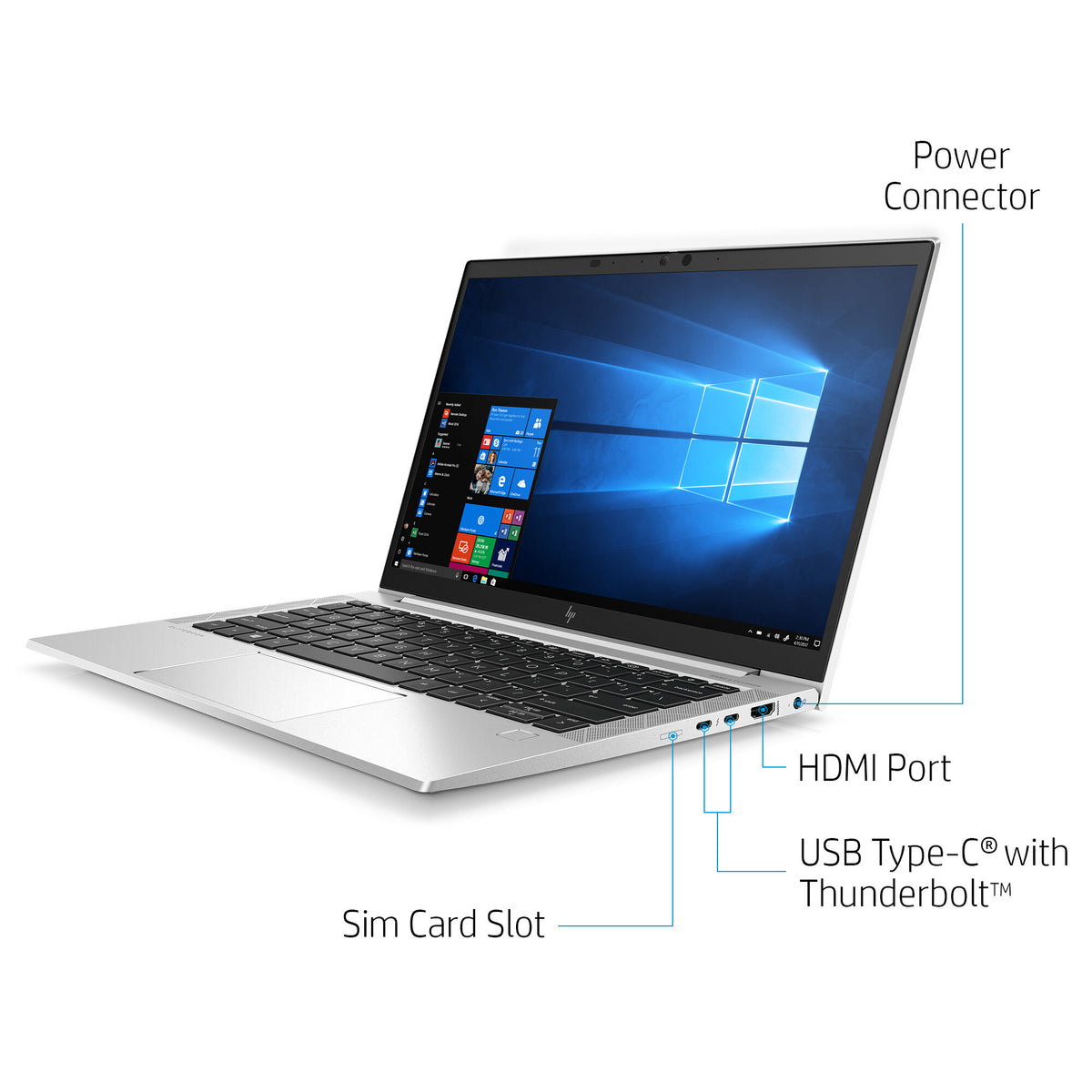 HP EliteBook 830 G7 Laptop 33.8 cm (13.3") - Intel® Core™ i5-10210U - 8 GB DDR4-SDRAM - 256 GB SSD - Wi-Fi 6 - Windows 10 Pro - Silver
