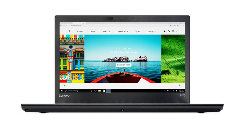 Lenovo ThinkPad T470 Laptop - 35.6 cm (14") - Intel® Core™ i5-7200U - 8 GB DDR4-SDRAM - 256 GB SSD - Wi-Fi 5 - Windows 10 Pro - Black - Refurbished