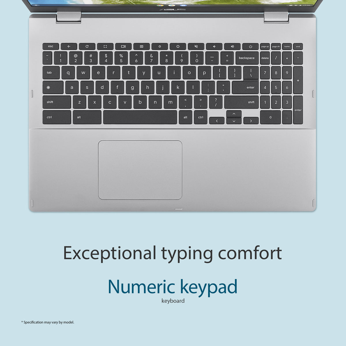 ASUS Chromebook - 39.6 cm (15.6&quot;) - Intel® Pentium® Silver N6000 - 4 GB LPDDR4x-SDRAM - 64 GB eMMC - Wi-Fi 6 - ChromeOS - Silver