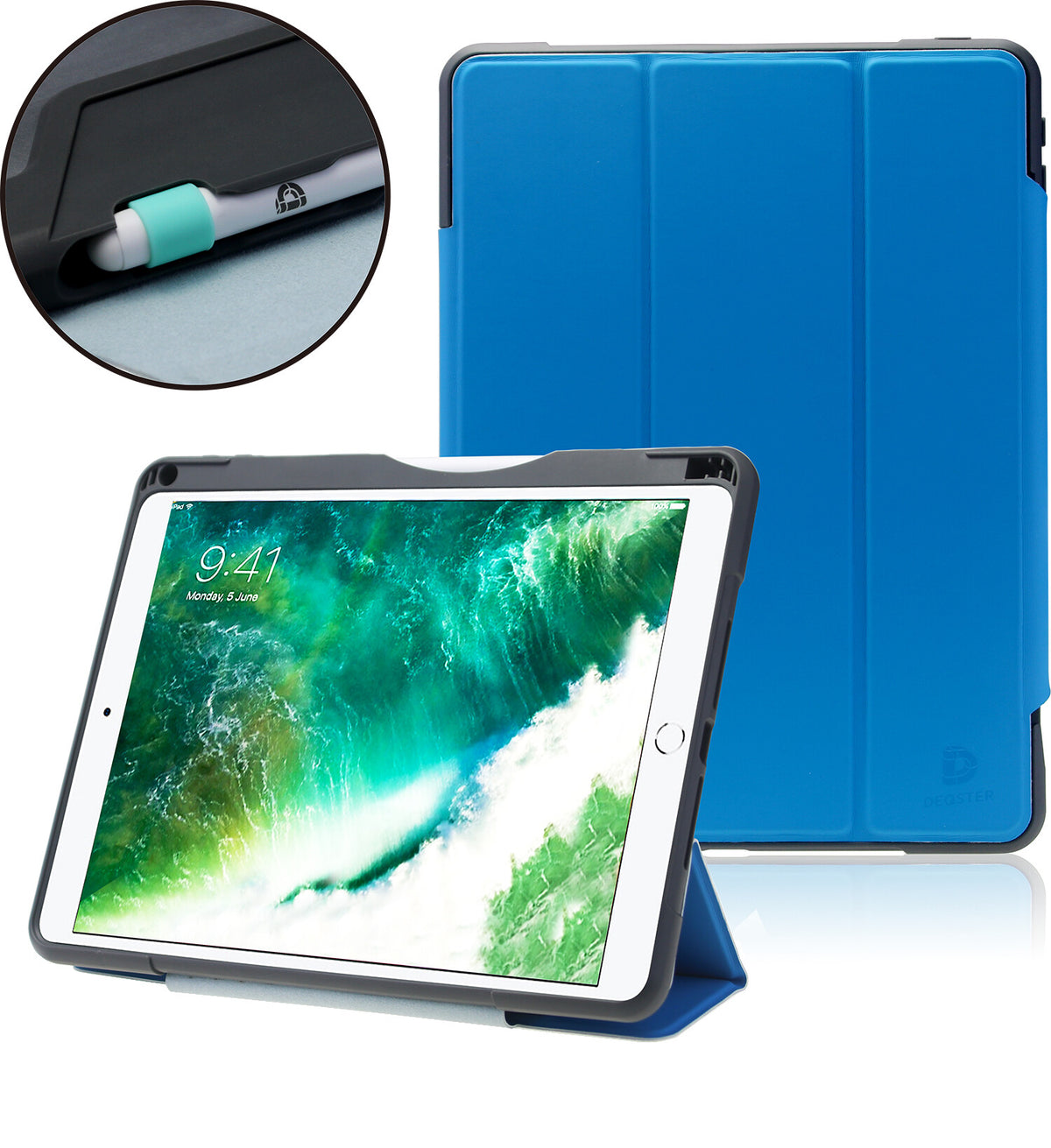 DEQSTER Rugged Case #RQ1 (2021) for 10.2&quot;  iPad in Blue