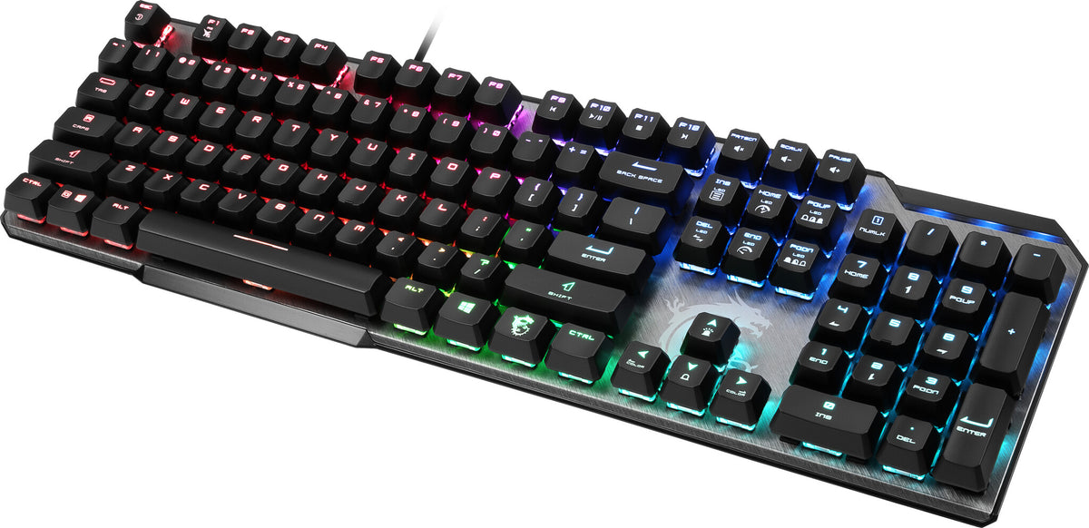 MSI VIGOR GK50 Elite - USB Wired RGB Mechanical Gaming Keyboard in Black (QWERTY UK)