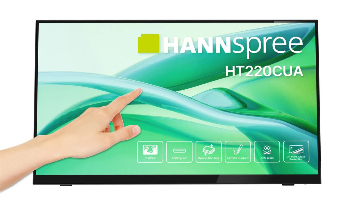 Hannspree HT220CUA computer monitor 54.5 cm (21.4") 1920 x 1080 pixels Full HD LED Touchscreen Black