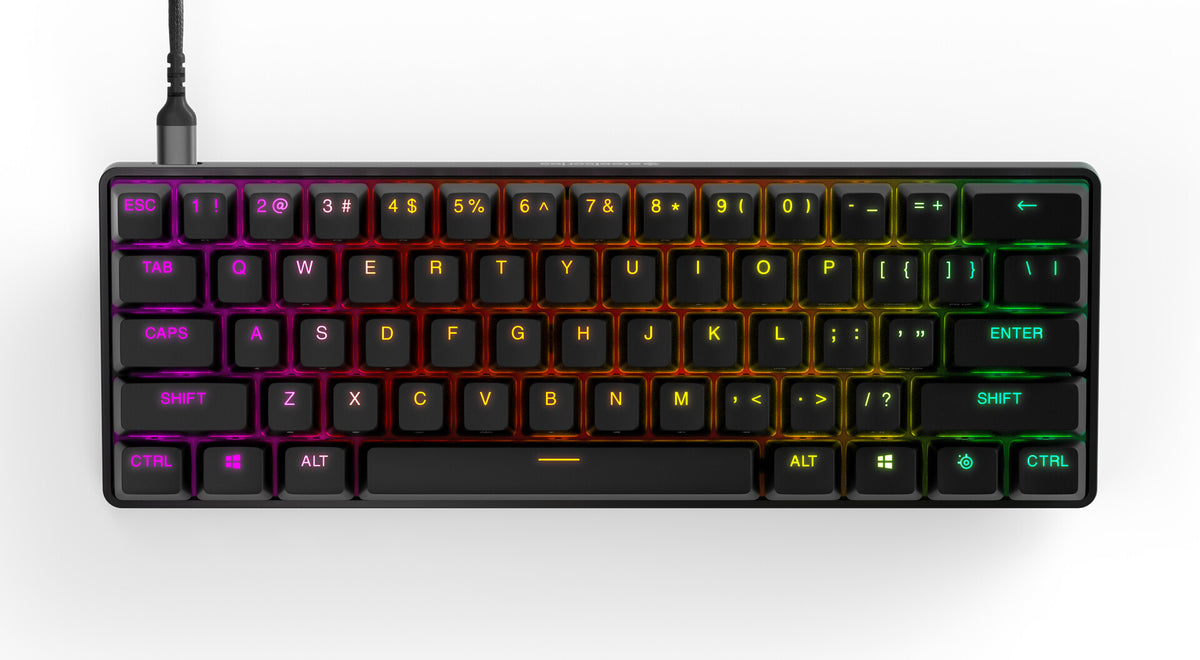 Steelseries Apex Pro Mini - USB Wired RGB Mechanical Gaming Keyboard in Black (QWERTY UK)