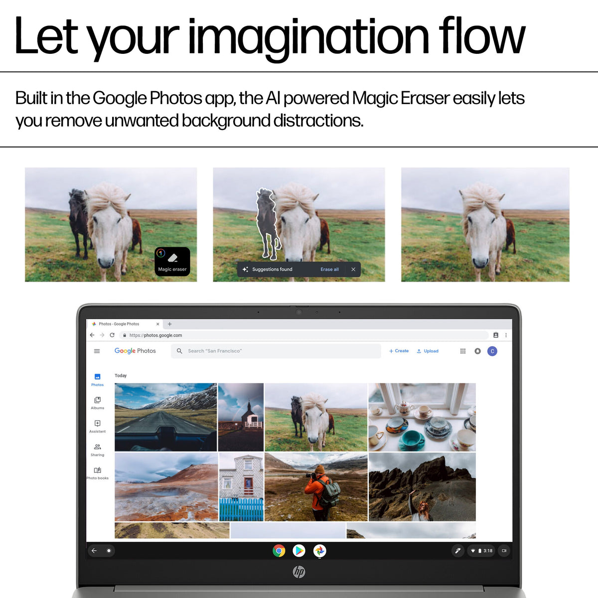 HP Chromebook Plus - 39.6 cm (15.6") - Intel® Core™ i3-N305 - 8 GB LPDDR5-SDRAM - 256 GB Flash - Wi-Fi 6 - ChromeOS - Silver