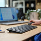 Trust Lyra Mini - USB Wired + RF Wireless + Bluetooth Membrane Keyboard in Black (QWERTY UK)
