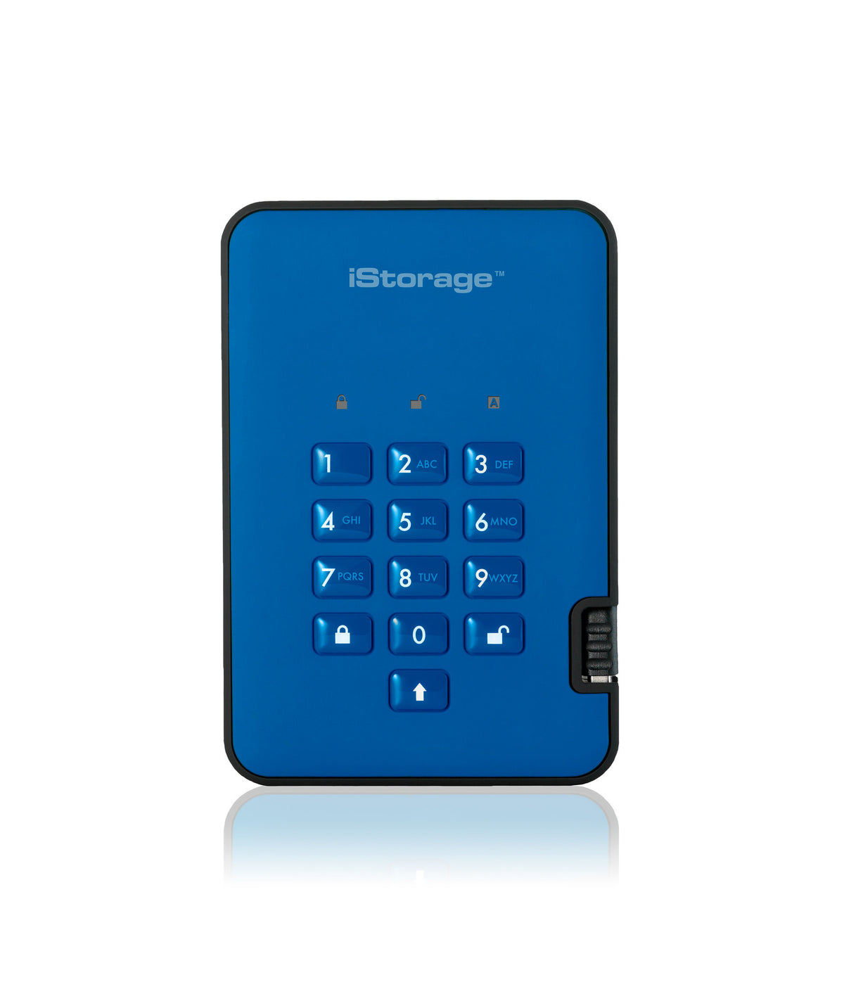 iStorage diskAshur2 - Secure Encrypted External hard drive in Blue - 3 TB