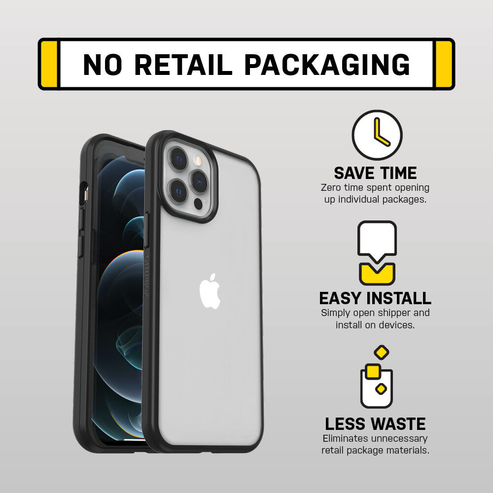 OtterBox React Series for iPhone 12 / 12 Pro in Black - No Packaging