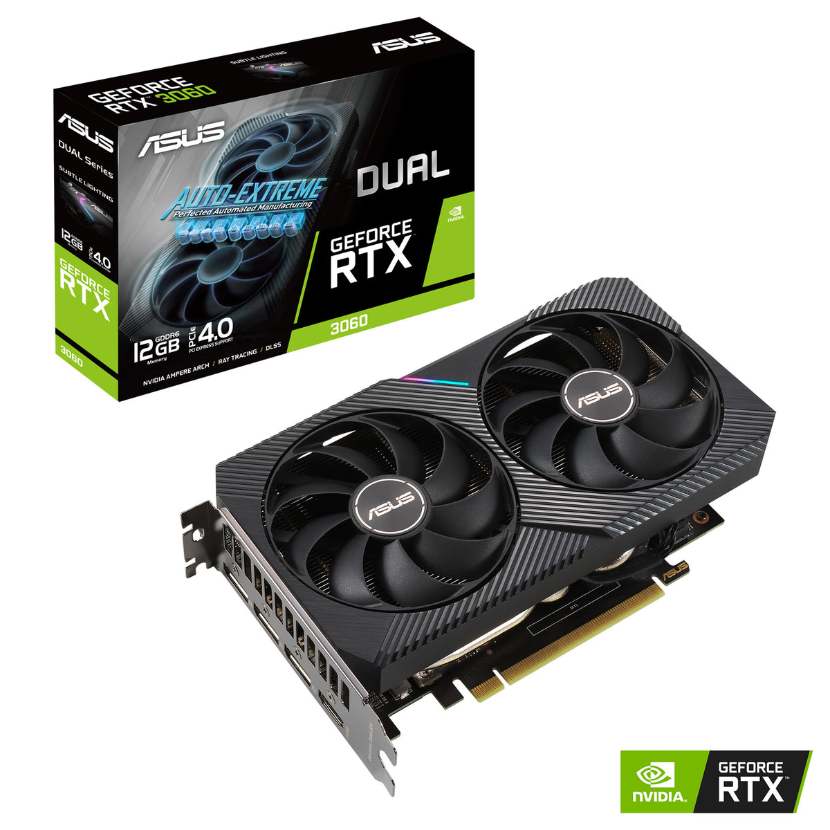 ASUS Dual V2 - NVIDIA 12 GB GDDR6 GeForce RTX 3060 graphics card