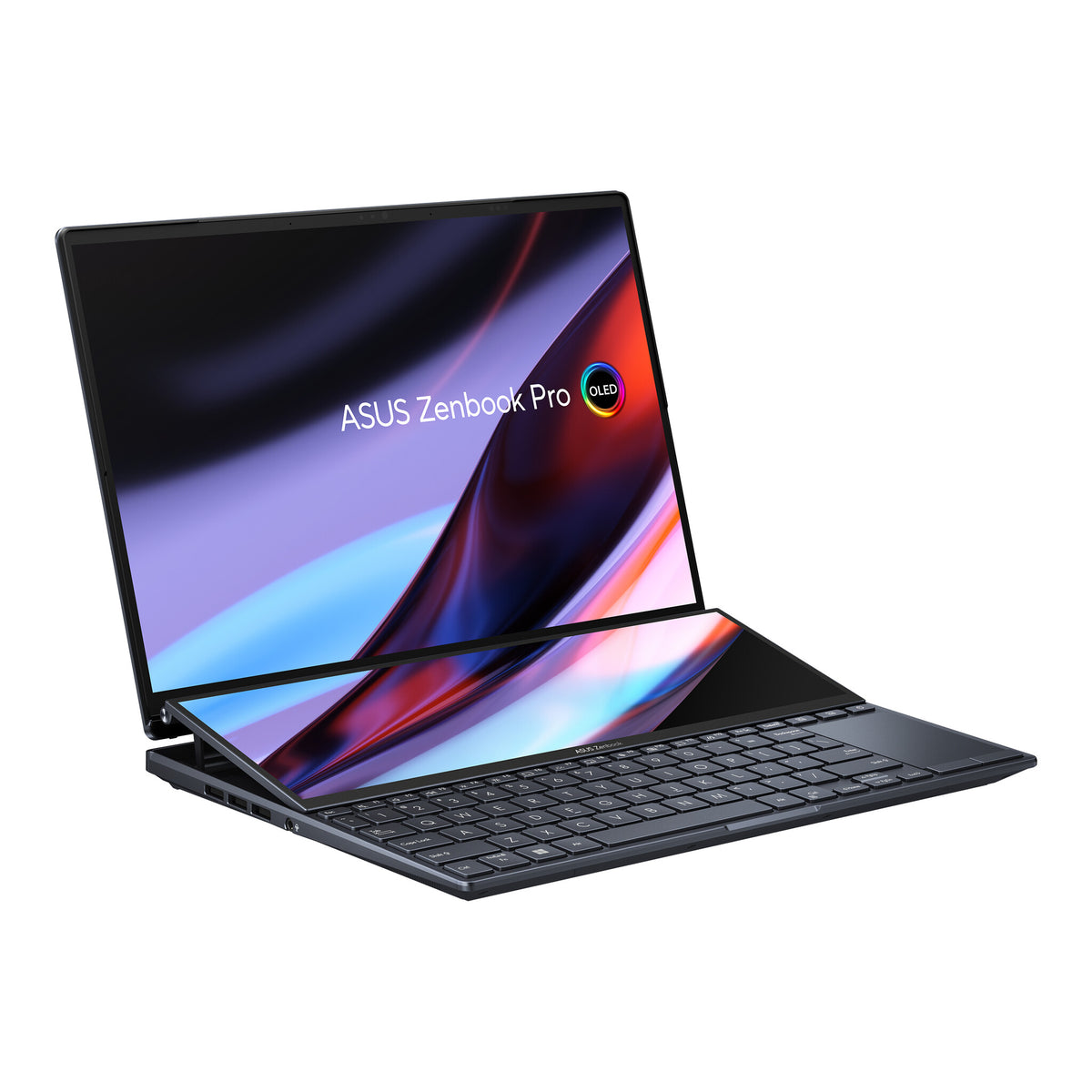 ASUS Zenbook Pro 14 Duo OLED Laptop - 36.8 cm (14.5") - Touchscreen - Intel® Core™ i7-12700H - 16 GB LPDDR5-SDRAM - 512 GB SSD - Wi-Fi 6E - Windows 11 Home - Black
