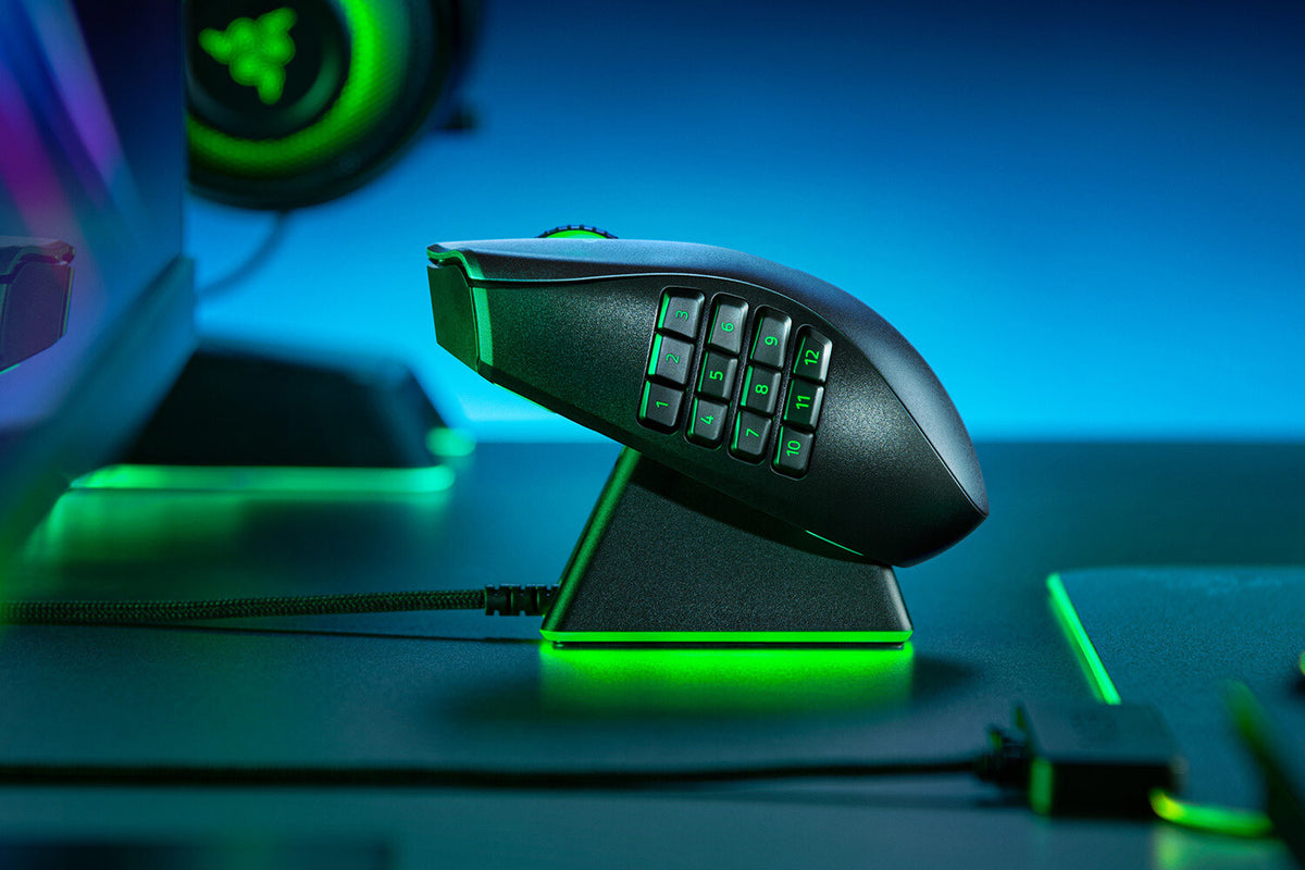 Razer Naga Pro - RF Wireless Optical Mouse in Black - 20,000 DPI