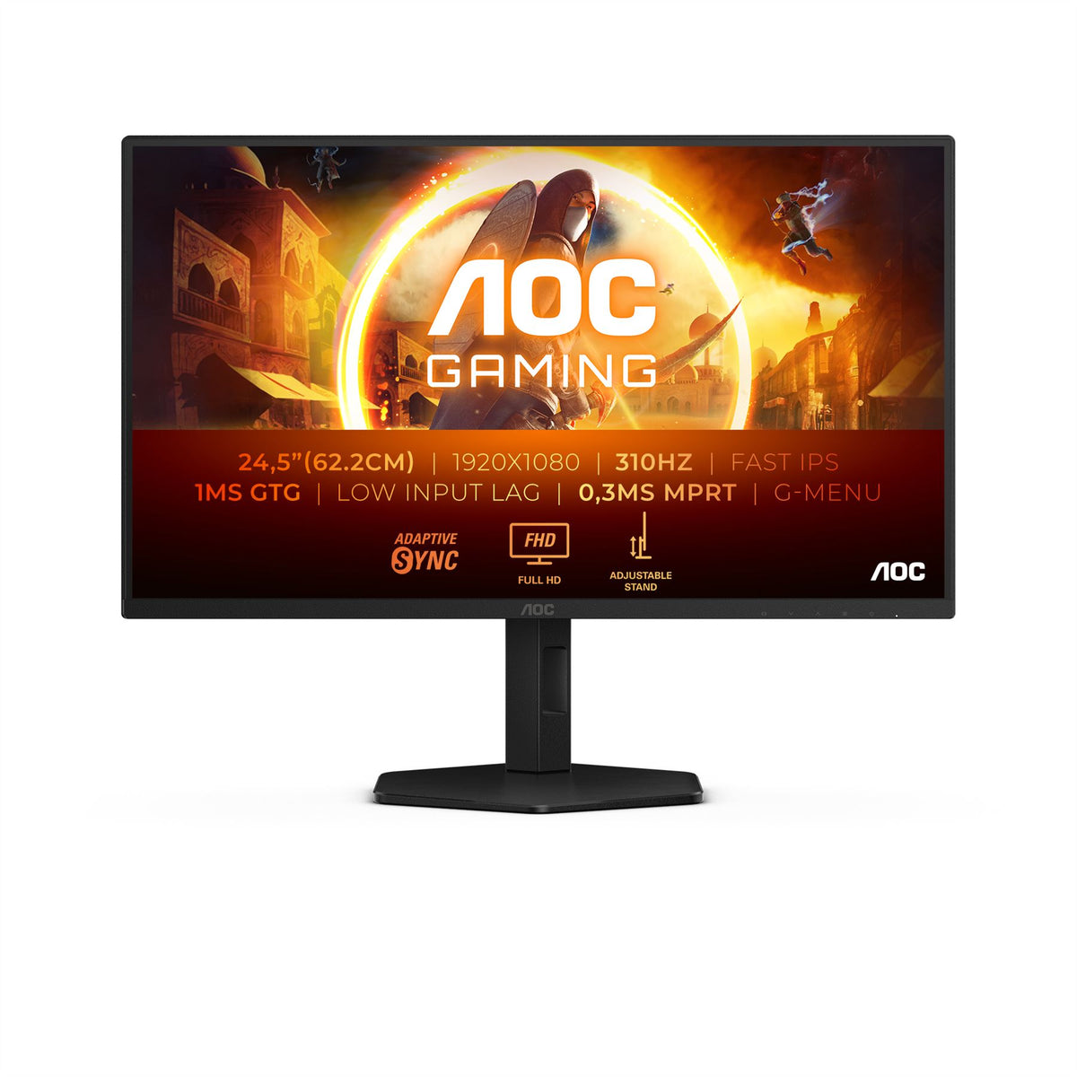 AOC G4 25G4SXU computer monitor 62.2 cm (24.5") 1920 x 1080 pixels Full HD LED Black, Grey