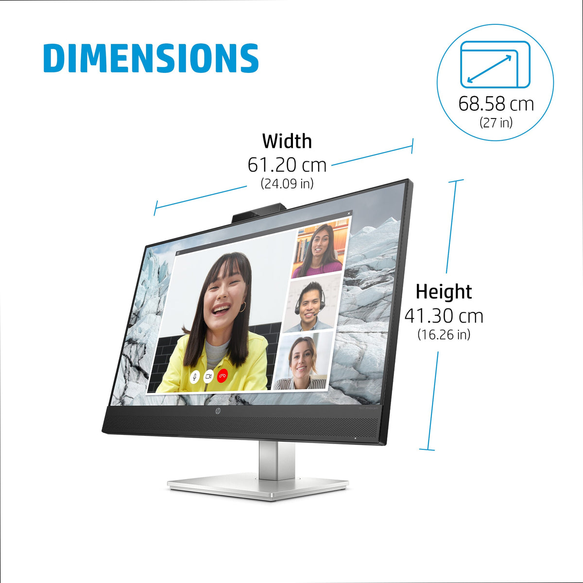 HP E-Series E27m G4 - 68.6 cm (27") 2560 x 1440p Quad HD Monitor