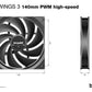 be quiet! Pure Wings 3 - PWM high-speed Computer Case Fan - 140mm
