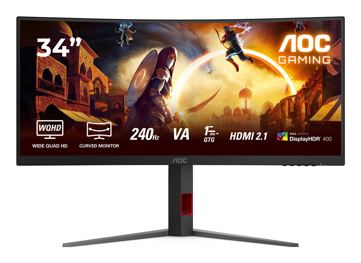 AOC G4 CU34G4Z - 86.4 cm (34") - 3440 x 1440 pixels Wide Quad HD LED Monitor