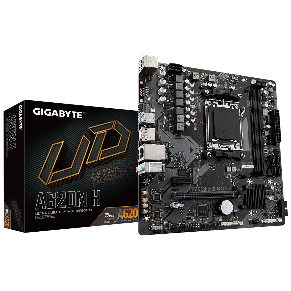 GIGABYTE A620M H Micro ATX motherboard - AMD A620 Socket AM5