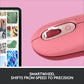 Logitech POP Mouse with emoji in Pink